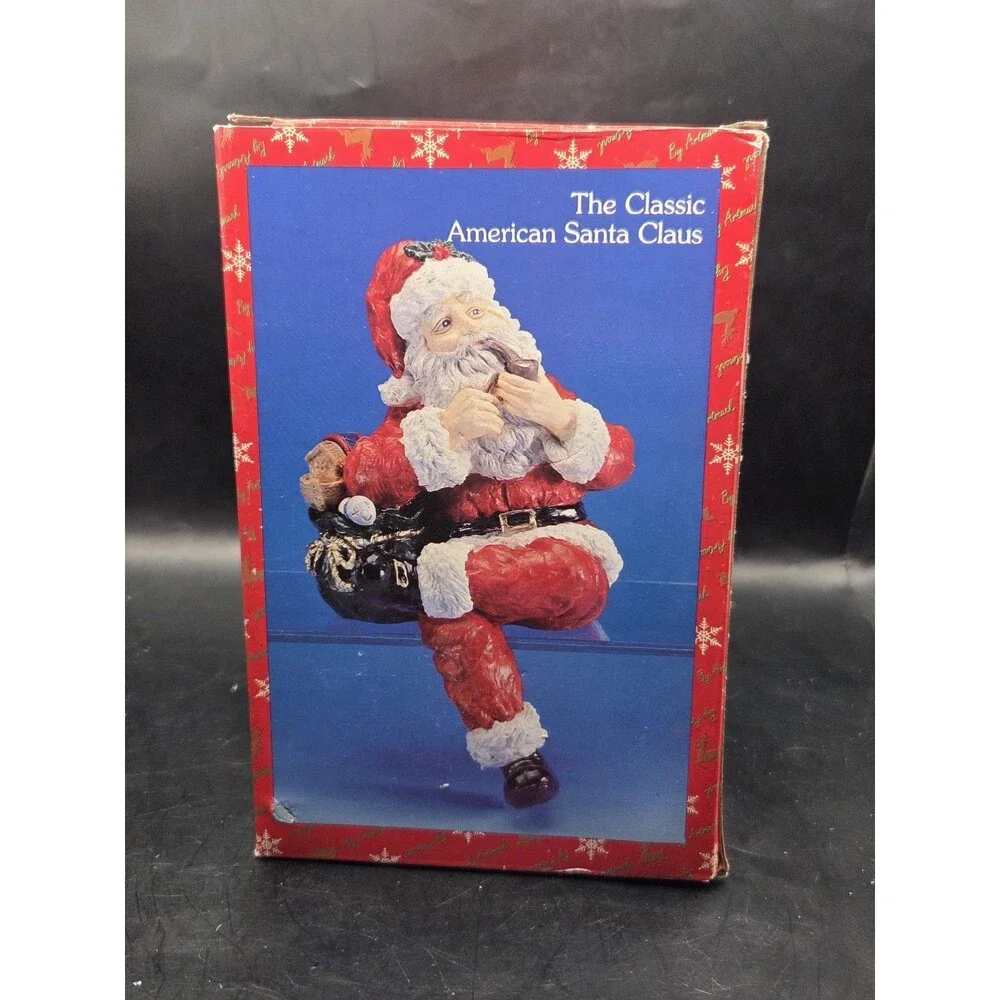 Vtg Artmark Santa Claus Leg Crossed Shelf Sitter Figurine Christmas Holiday 8